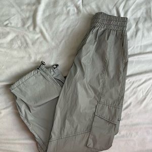 Reflective oversized cargo joggers